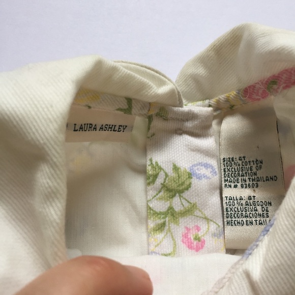 Vintage Laura Ashley Smocked Floral 4T Dress - Picture 4 of 8